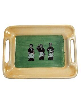 2000 California Pantry Three Waiters Ceramic Serving Tray 8x6 Handled